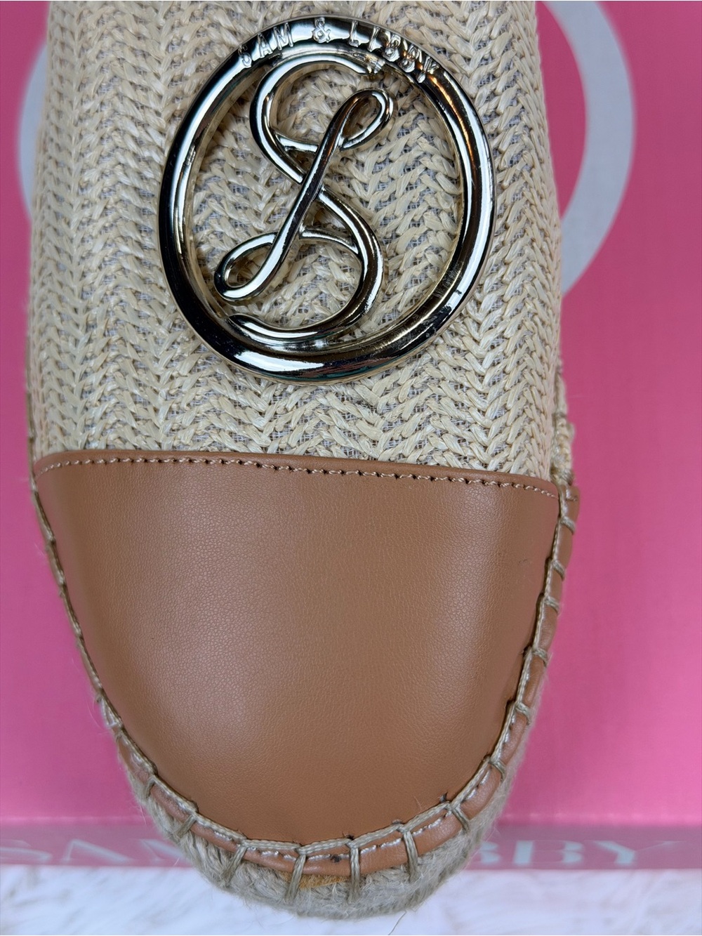 Sam & Libby Celeste 2 Espadrille Flats Raffia Tan Slip On 9 NEW Summer Coastal - Picture 4 of 14